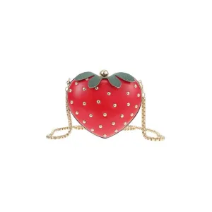 FASHNZFAB Iconic Strawberry Mini Box Clutch Bag