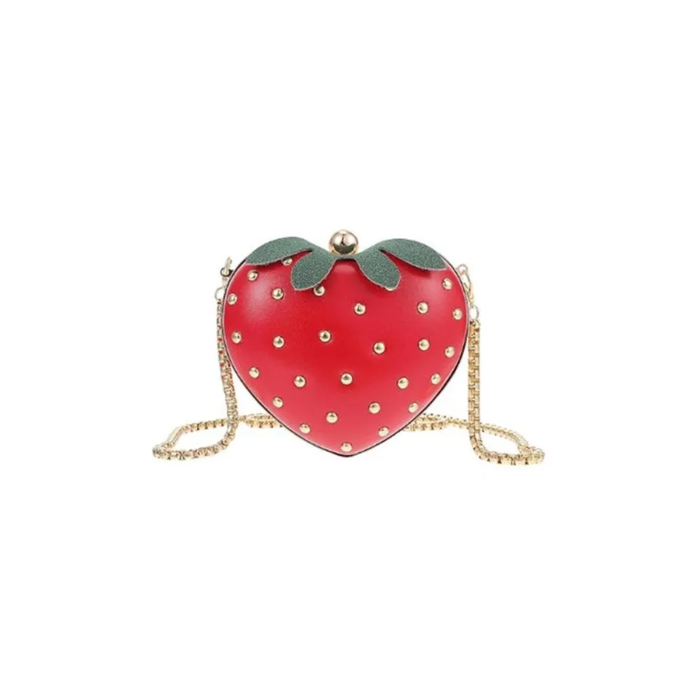 FASHNZFAB Iconic Strawberry Mini Box Clutch Bag