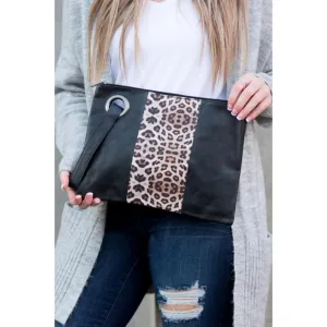 FASHNZFAB Leopard Dual Tone Clutch