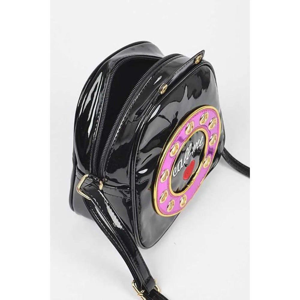 FASHNZFAB Patent Leather Phone Clutch