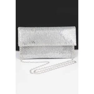 FASHNZFAB Rhinestone Iconic Envelope Clutch
