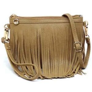 FASHNZFAB Western Fringe Clutch Cross Body Bag