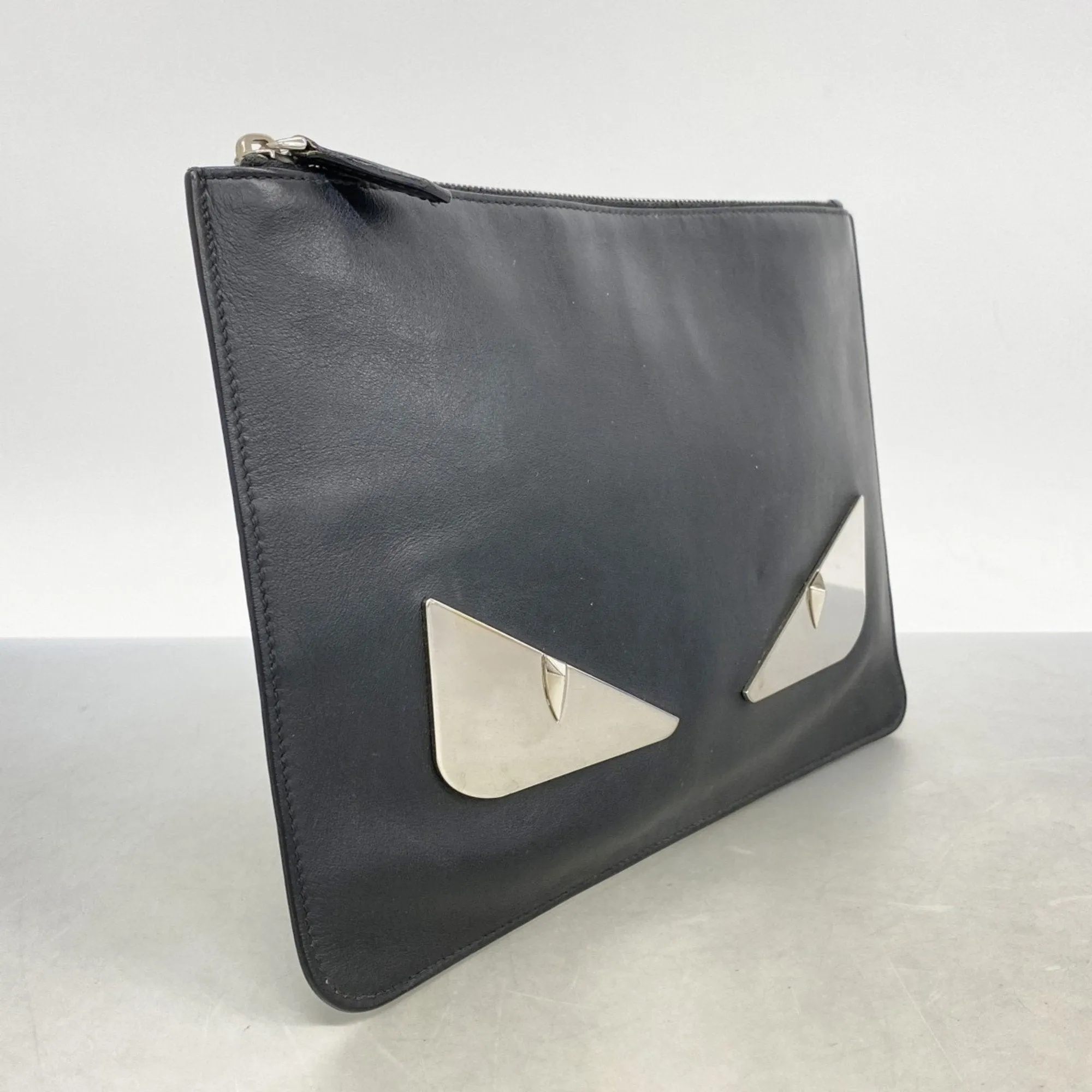 Fendi Leather Clutch Bag (Pre-Owned)
