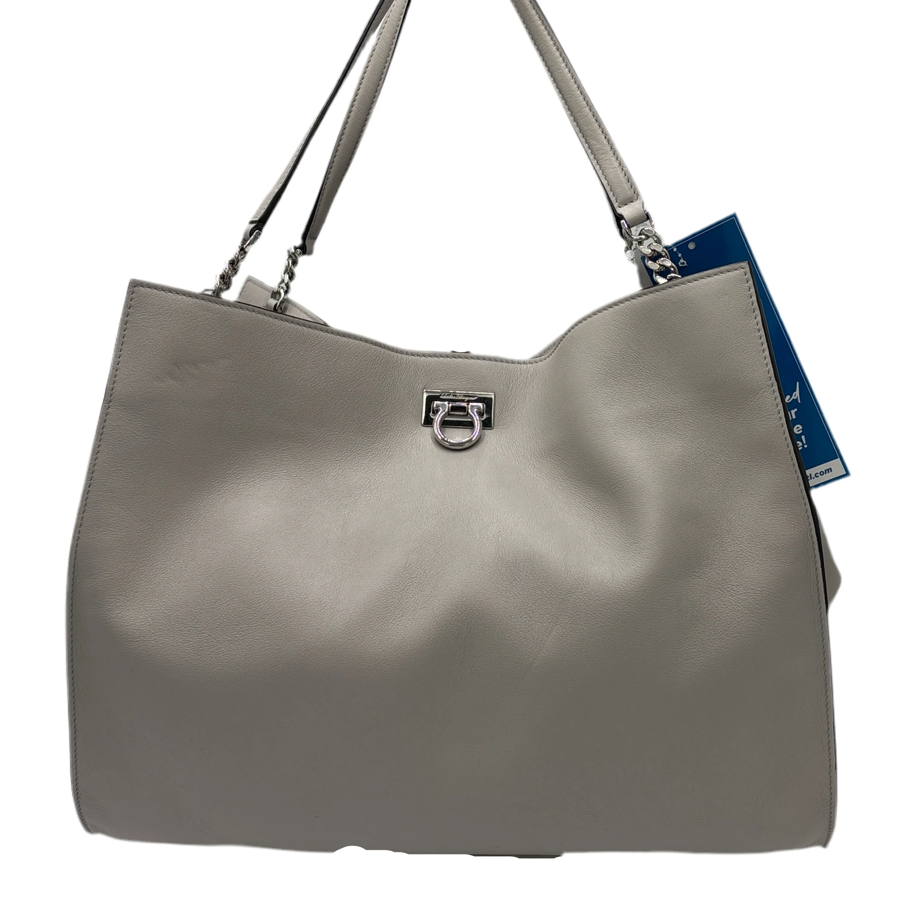 Ferragamo Gancini Clasp Leather Luxury Tote w/ Pouchette