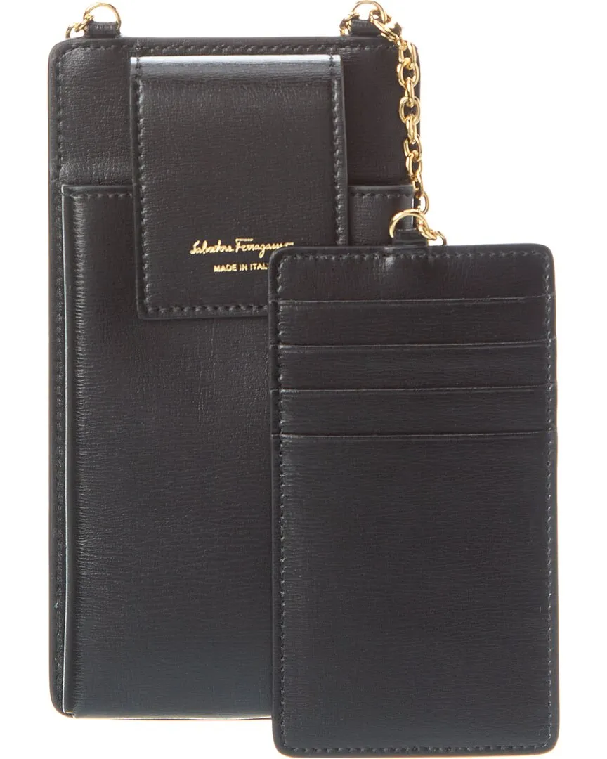 Ferragamo Leather Smartphone Pouch