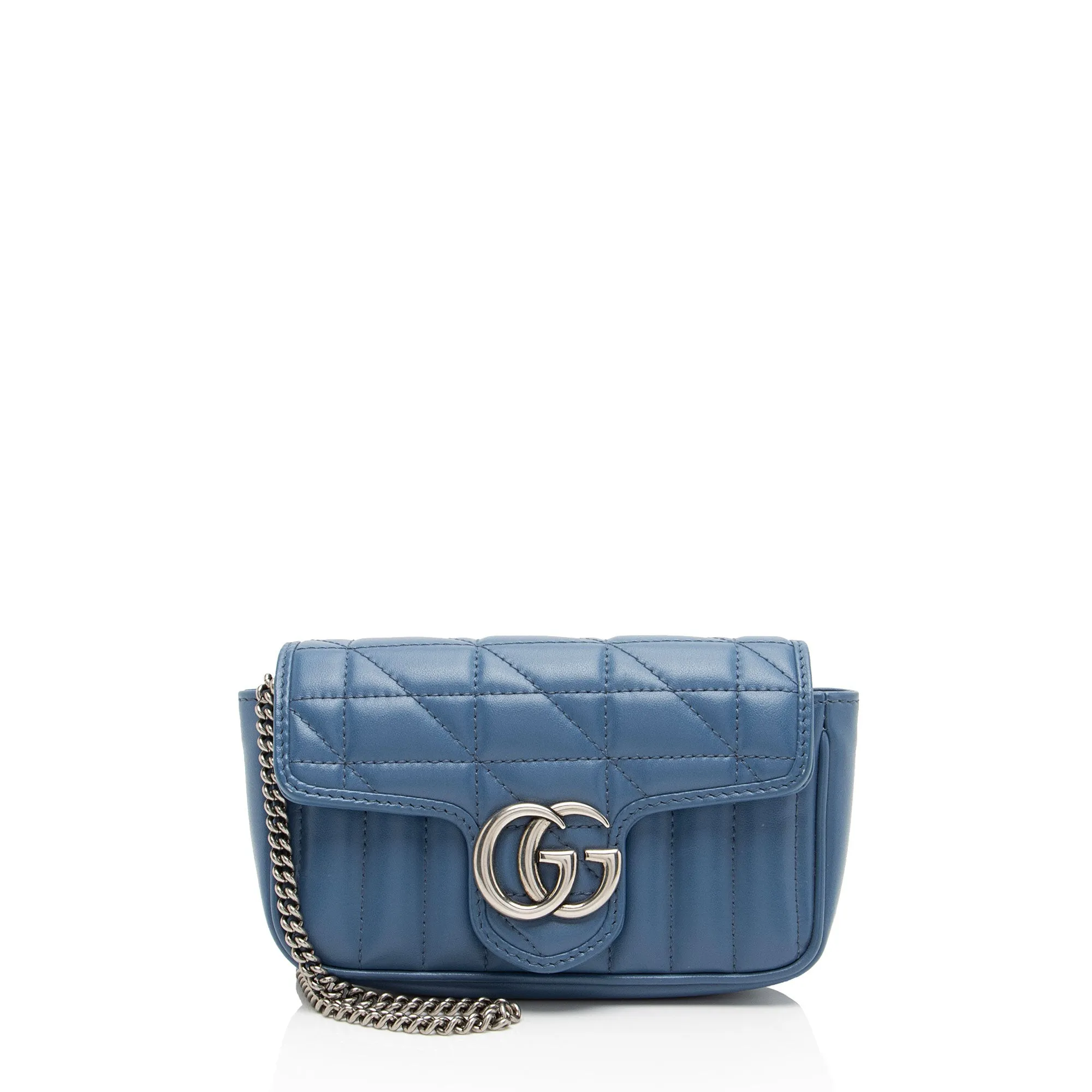 Gucci Mixed Matelasse Leather GG Marmont Aria Super Mini Flap Bag