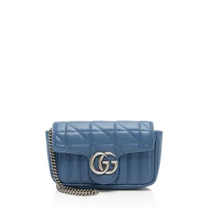 Gucci Mixed Matelasse Leather GG Marmont Aria Super Mini Flap Bag
