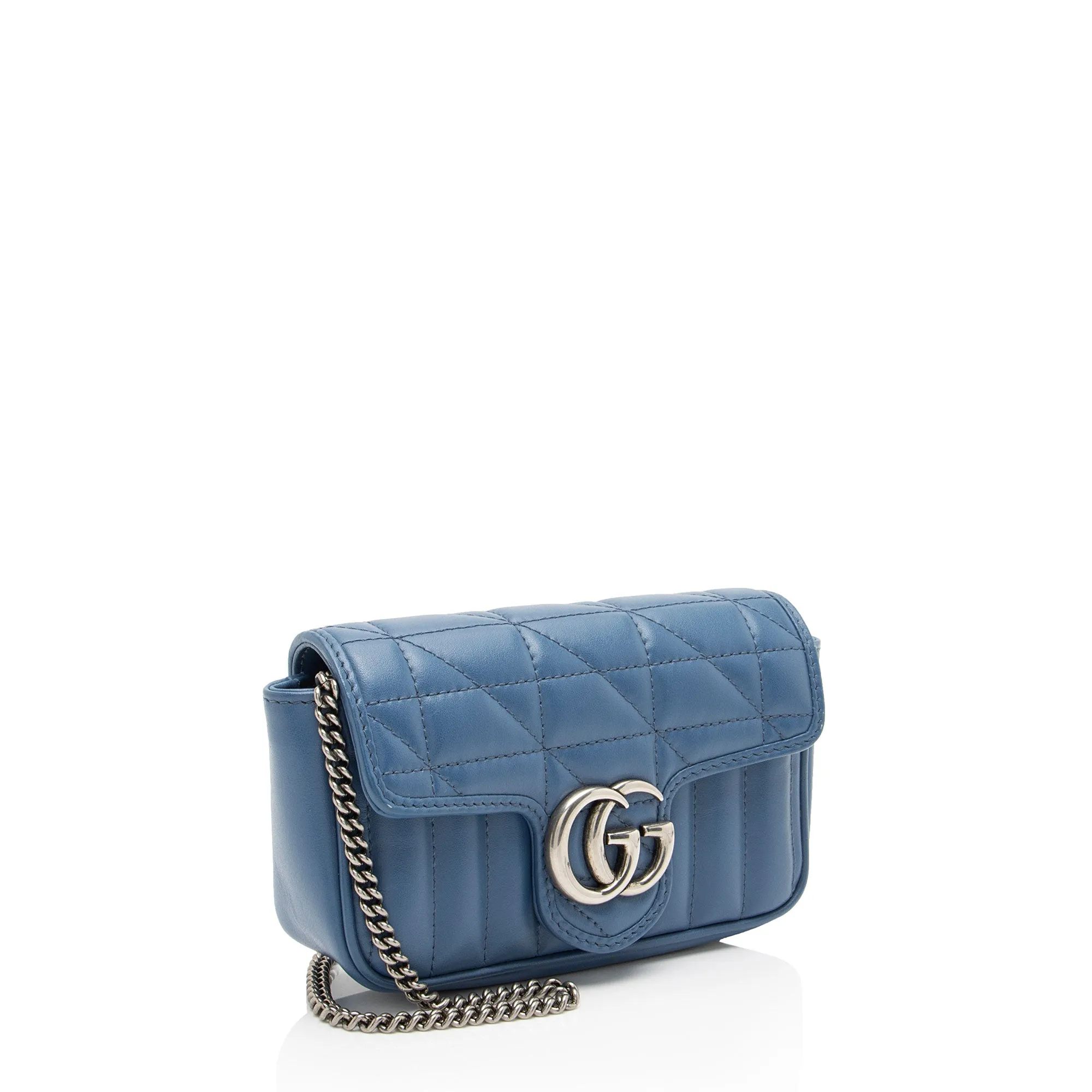 Gucci Mixed Matelasse Leather GG Marmont Aria Super Mini Flap Bag