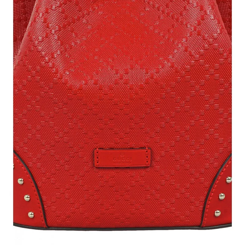 Gucci Red Diamante leather bucket bag