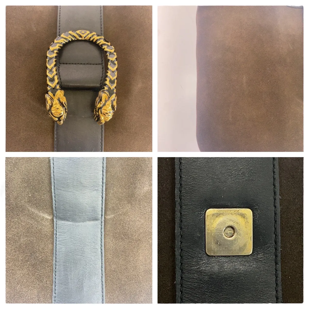 GUCCI Shoulder Bag 001 4067 Suede Brown Duonisos
