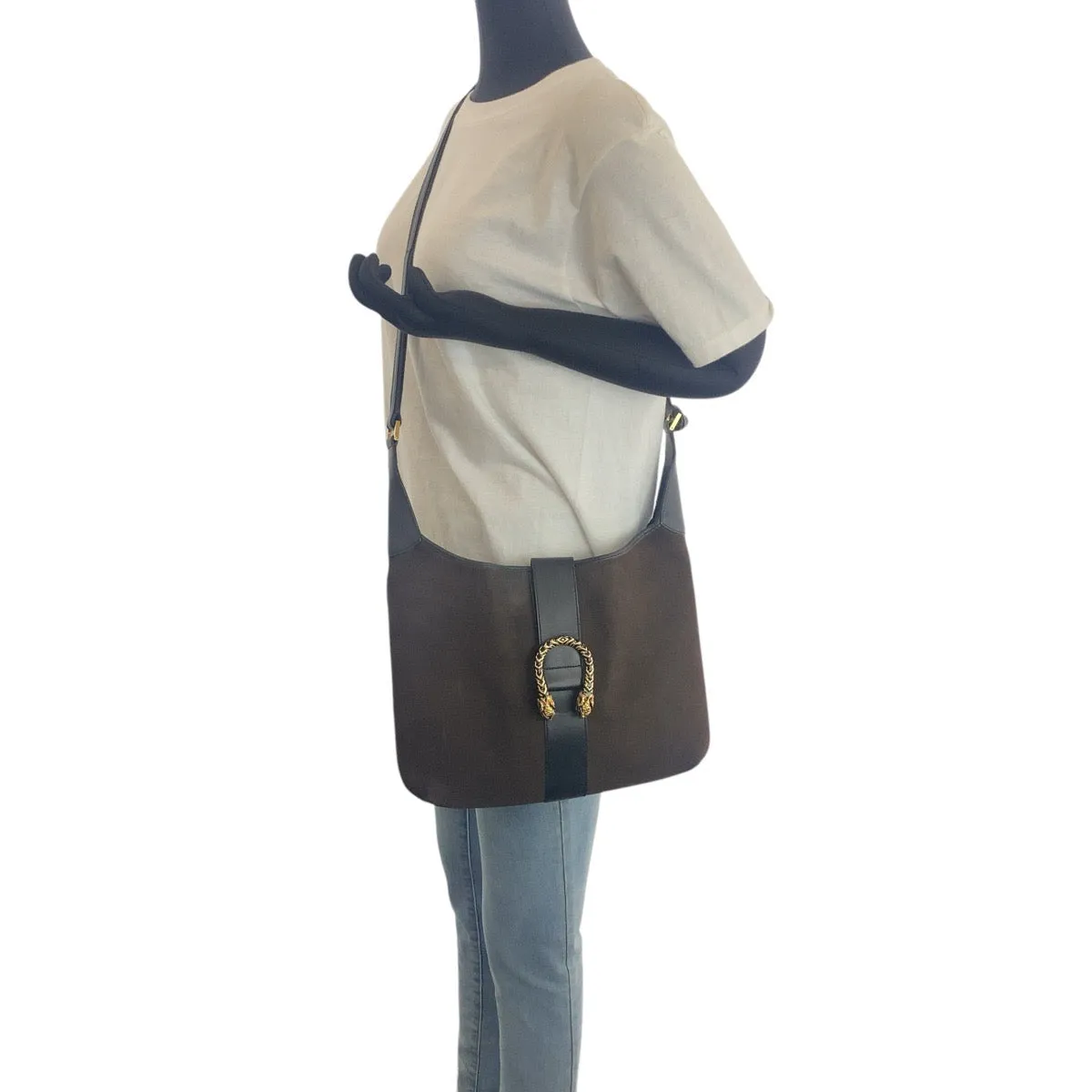 GUCCI Shoulder Bag 001 4067 Suede Brown Duonisos