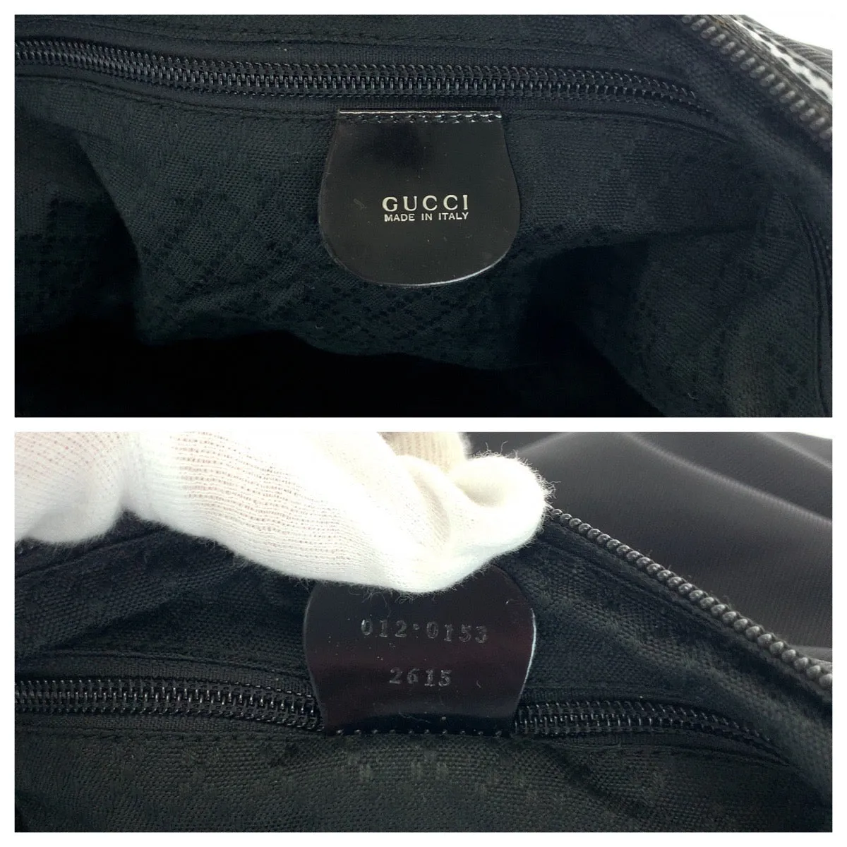 GUCCI Shoulder Bag 012 0153 Nylon black