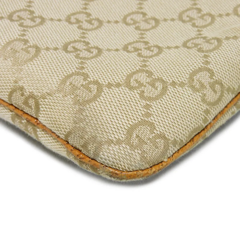 GUCCI Shoulder Bag 113013 GG canvas x pigskin beige Double G Brown Crossbody GG canvas Messenger bag unisex(Unisex) Used