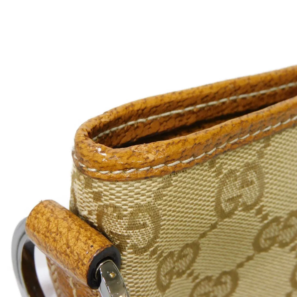 GUCCI Shoulder Bag 113013 GG canvas x pigskin beige Double G Brown Crossbody GG canvas Messenger bag unisex(Unisex) Used