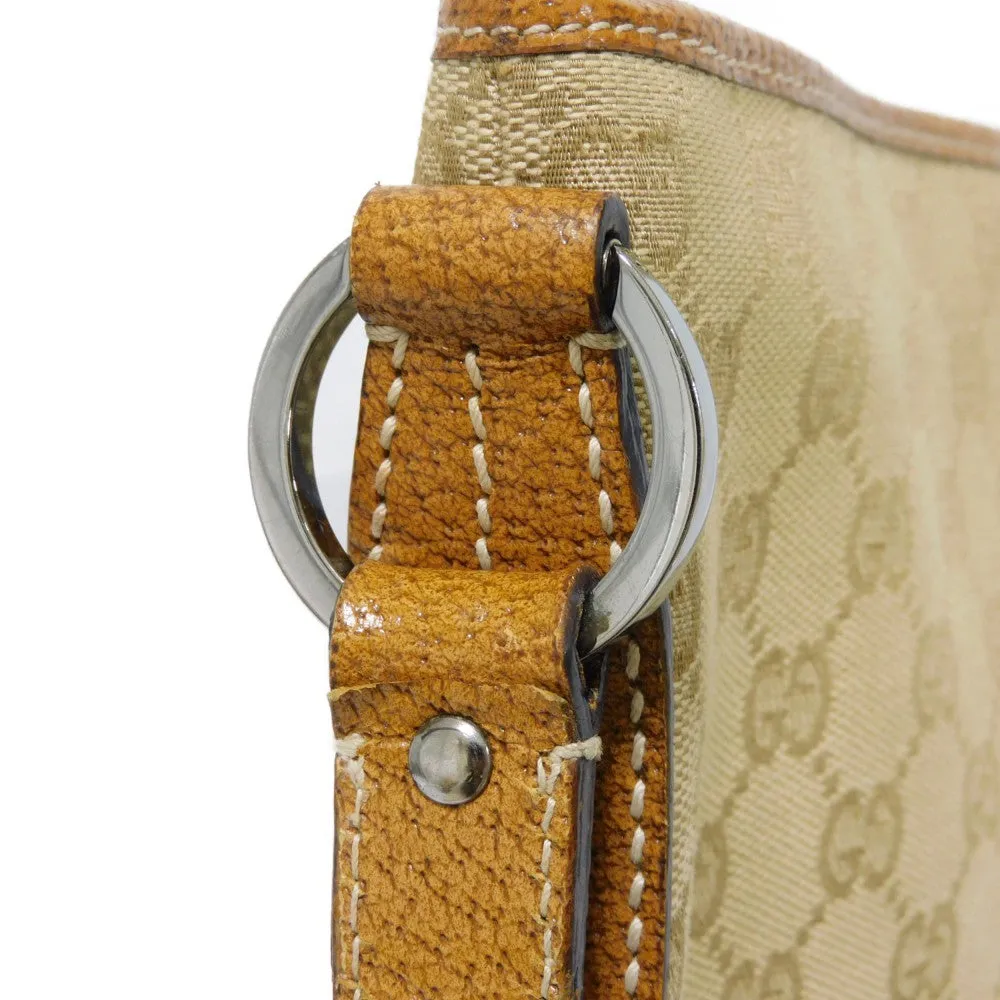 GUCCI Shoulder Bag 113013 GG canvas x pigskin beige Double G Brown Crossbody GG canvas Messenger bag unisex(Unisex) Used