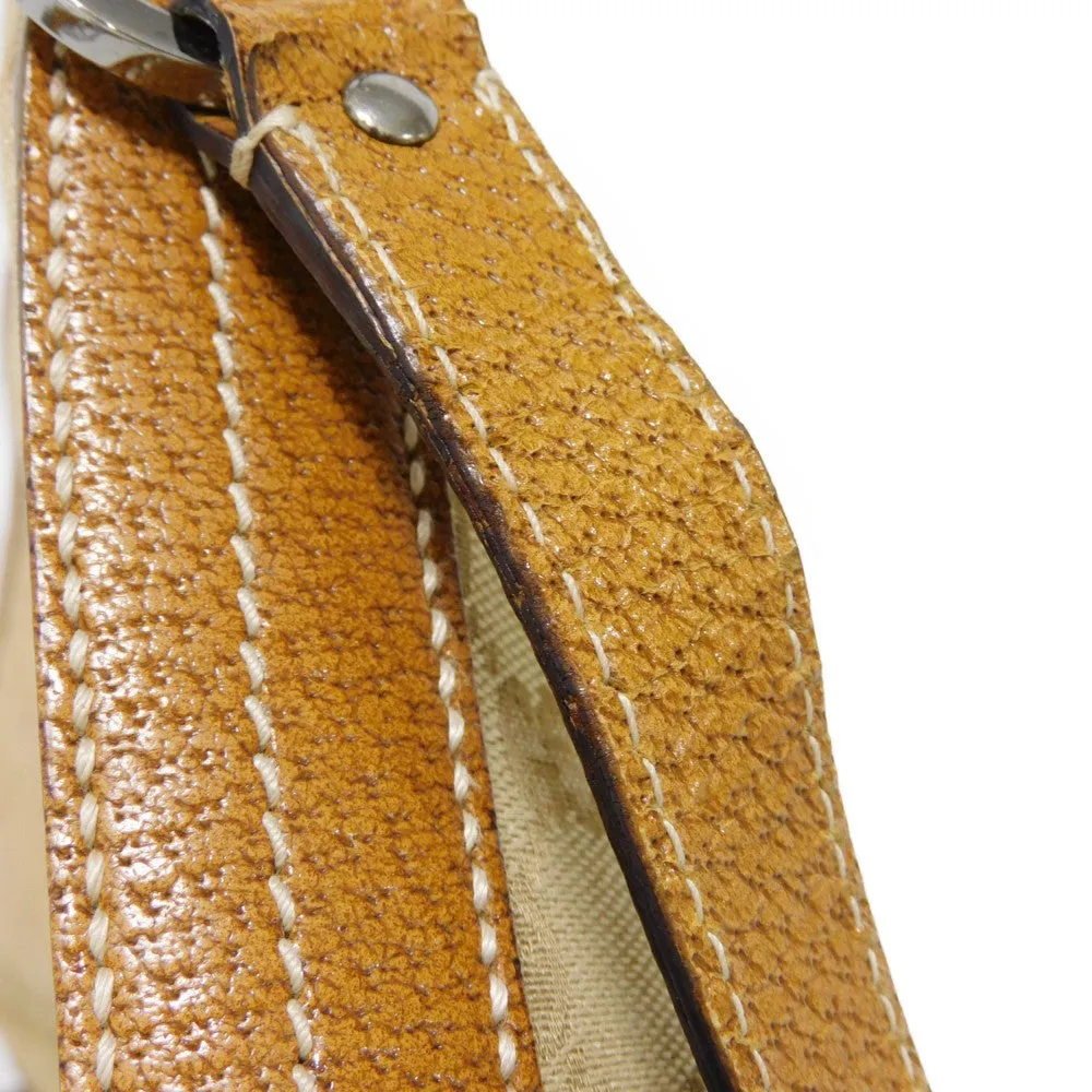 GUCCI Shoulder Bag 113013 GG canvas x pigskin beige Double G Brown Crossbody GG canvas Messenger bag unisex(Unisex) Used