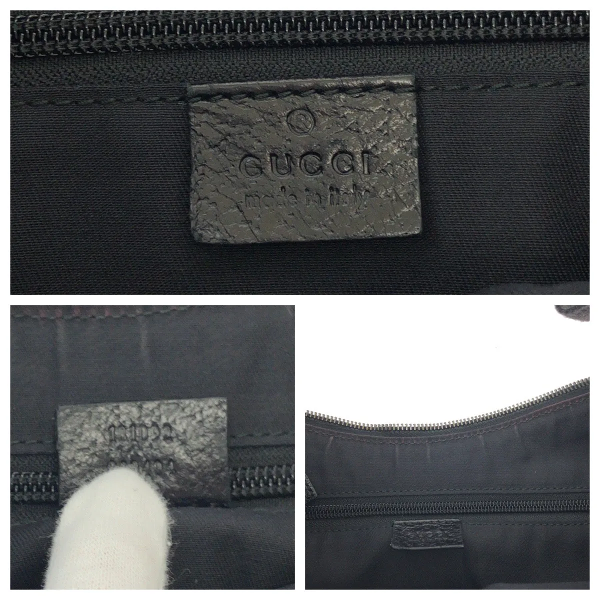 GUCCI Shoulder Bag 131092 GG canvas Black SilverMetal Shoulder Bag pochette Women Used