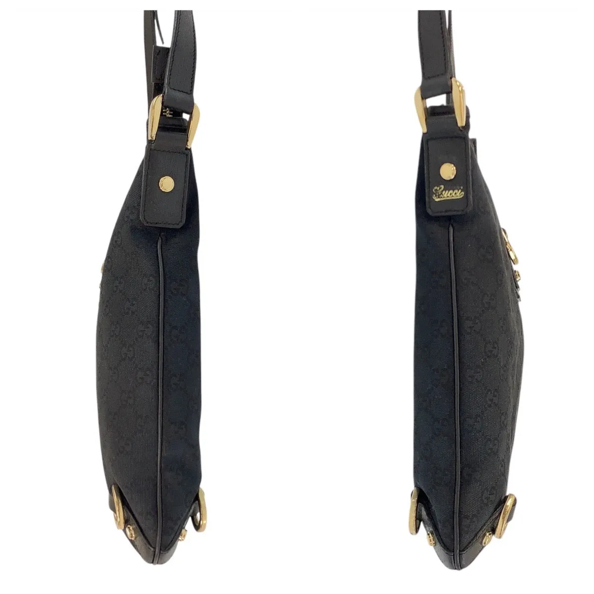GUCCI Shoulder Bag 131326 GG canvas black Abbey