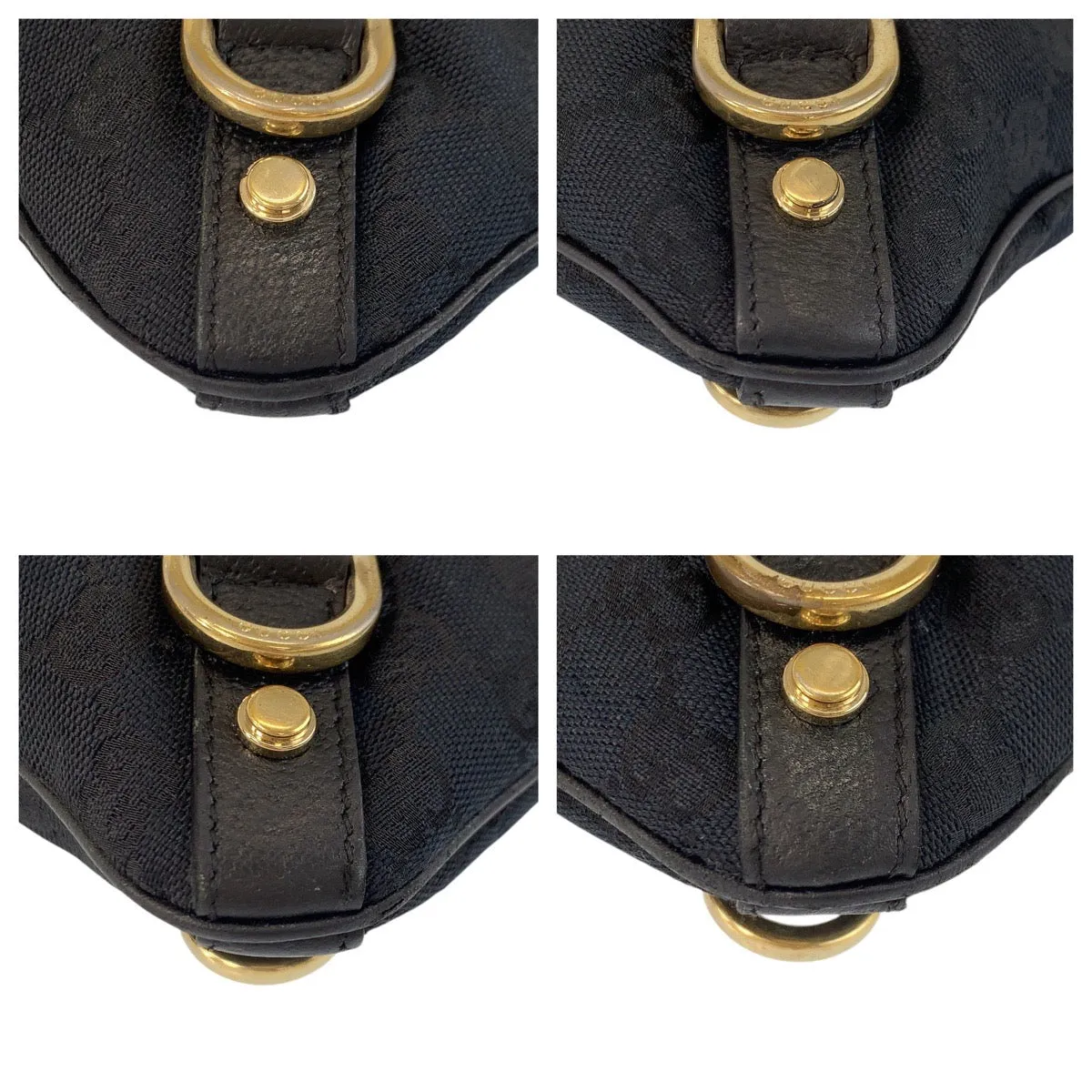 GUCCI Shoulder Bag 131326 GG canvas black Abbey
