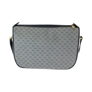 GUCCI Shoulder Bag 89 02 077 GG Supreme Canvas gray Shoulder Bag pochette Old Gucci Women Used