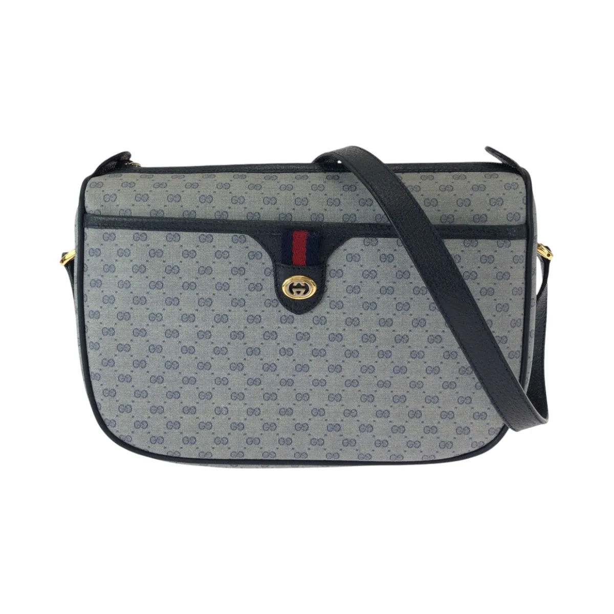 GUCCI Shoulder Bag 89 02 077 GG Supreme Canvas gray Shoulder Bag pochette Old Gucci Women Used