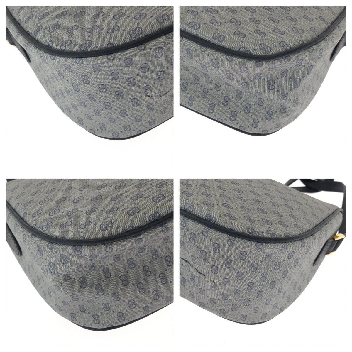 GUCCI Shoulder Bag 89 02 077 GG Supreme Canvas gray Shoulder Bag pochette Old Gucci Women Used