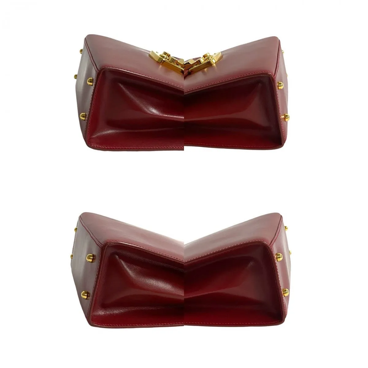 GUCCI Shoulder Bag leather Red Ready lock