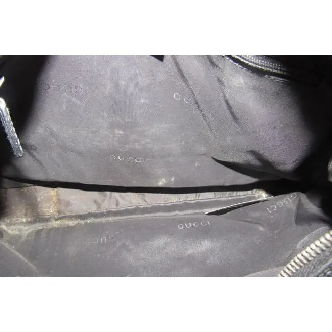 Gucci Shoulder Style With Locking Chrome G Black Leather Hobo Bag