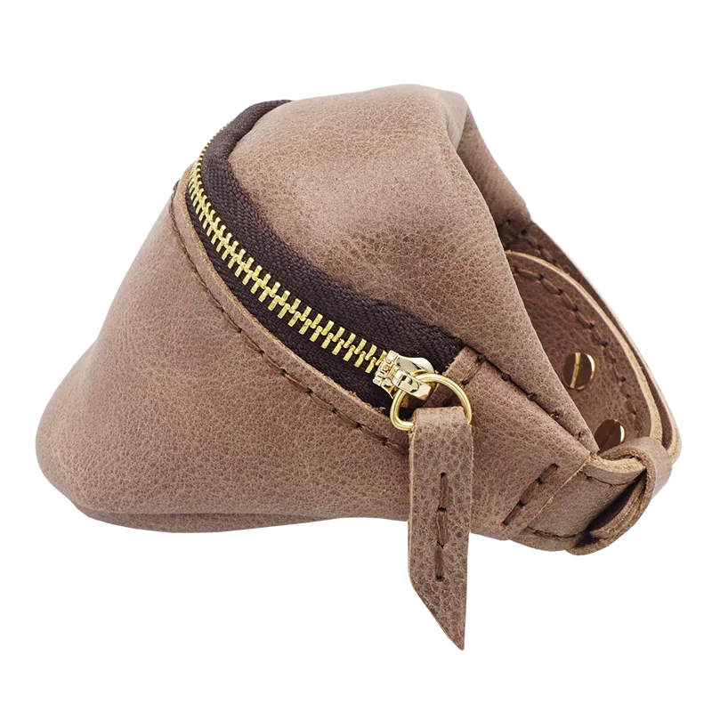 Handmade Leather Womens Mens Wrist Pouch Zipper Womens Wrist Wallet Wrist Purse