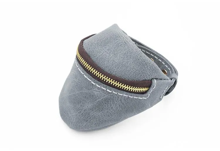 Handmade Leather Womens Wrist Pouch Zipper Mens Womens Wrist Wallet Wrist Purse