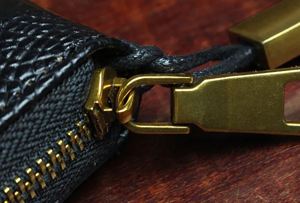 Handmade Long Leather Wallet Crocodile Style Leather Zipper Clutch Wallet For Men Women
