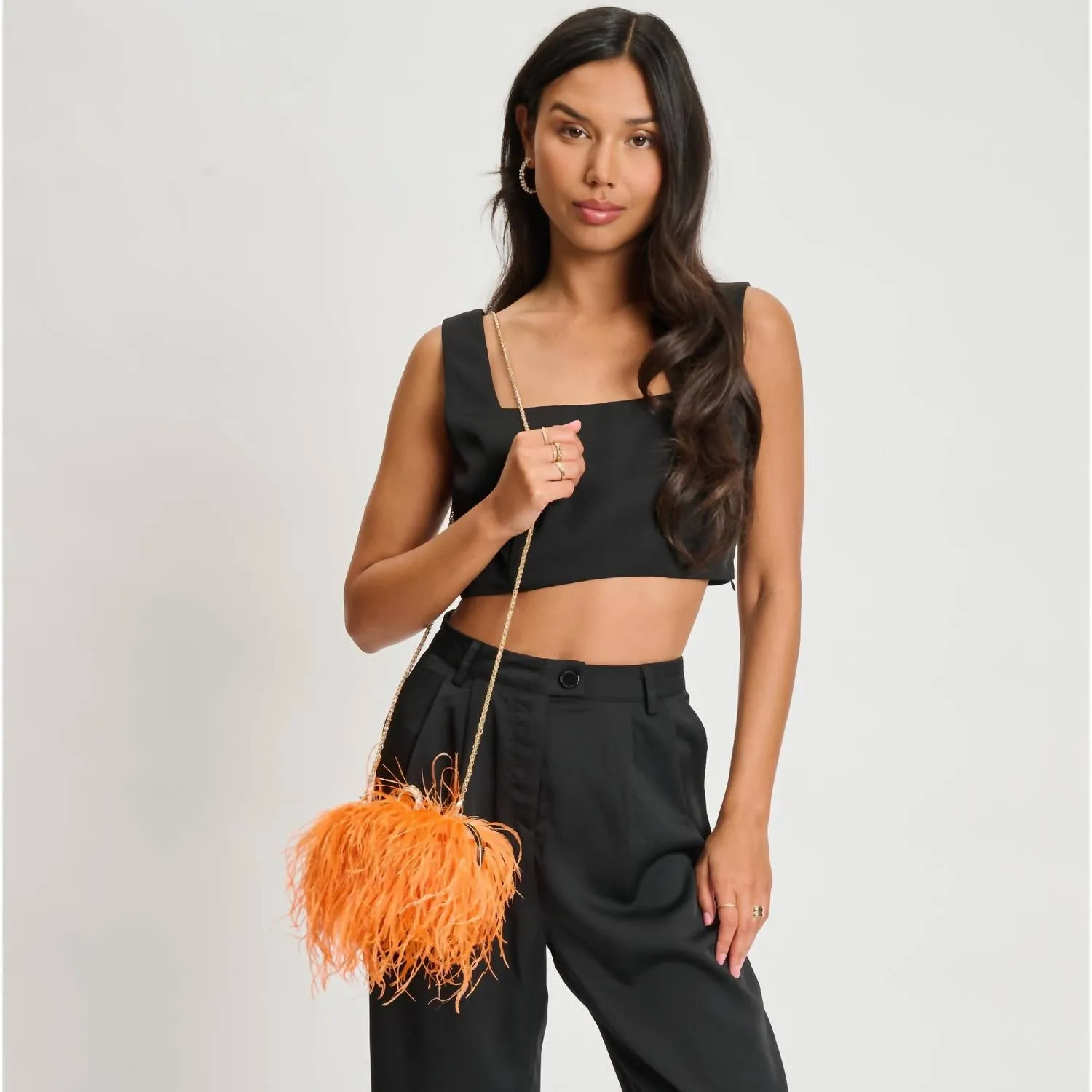 Harlow Evening Bag In Orange