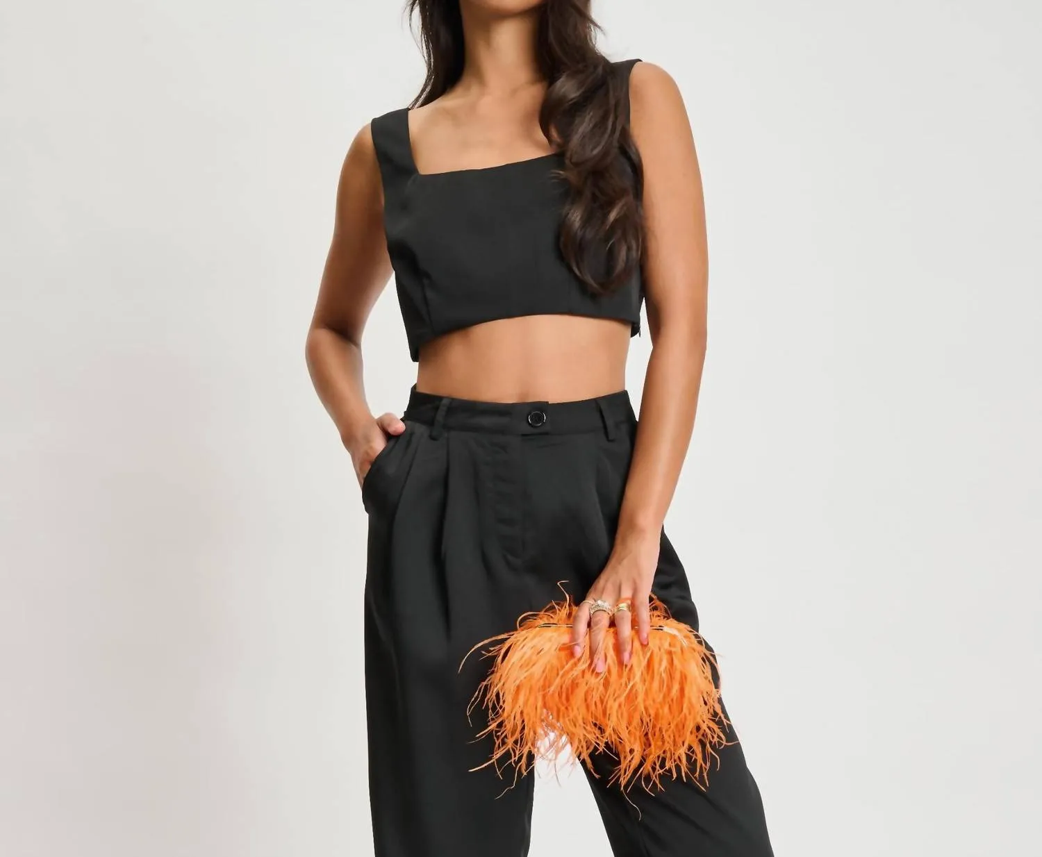 Harlow Evening Bag In Orange