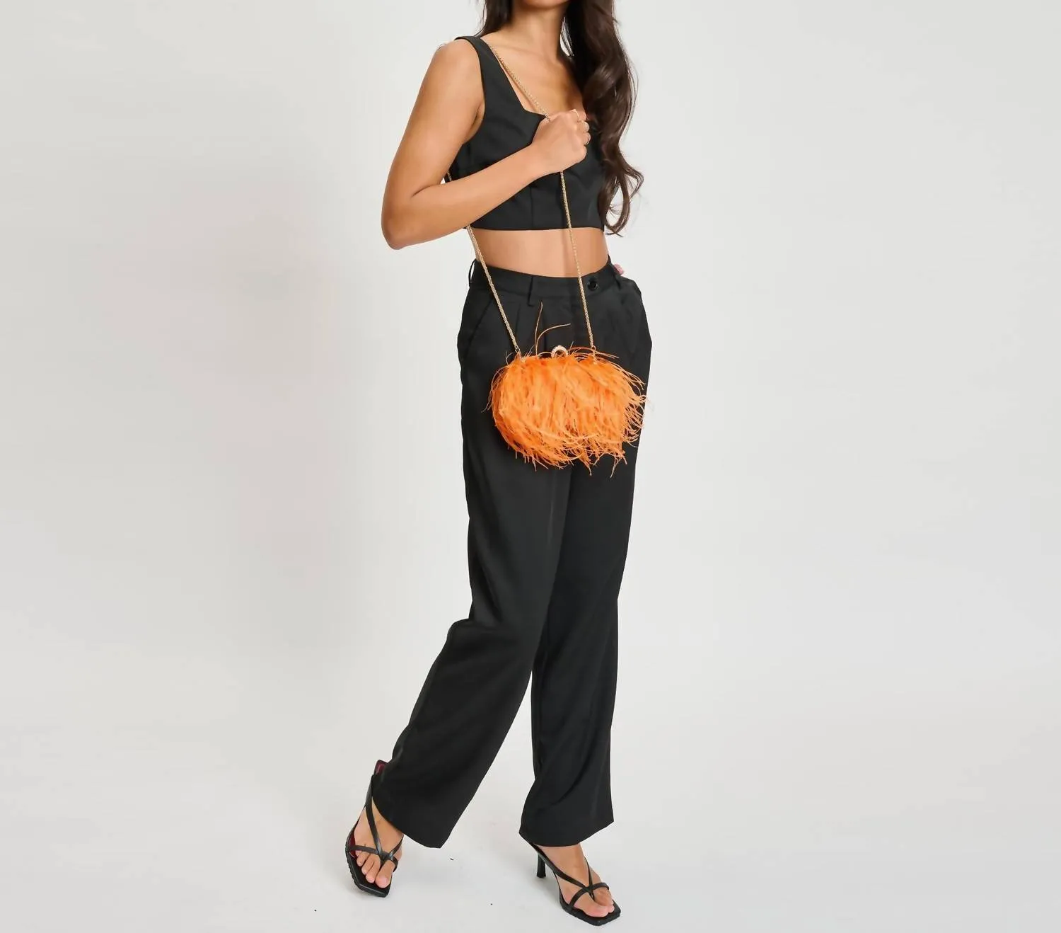 Harlow Evening Bag In Orange