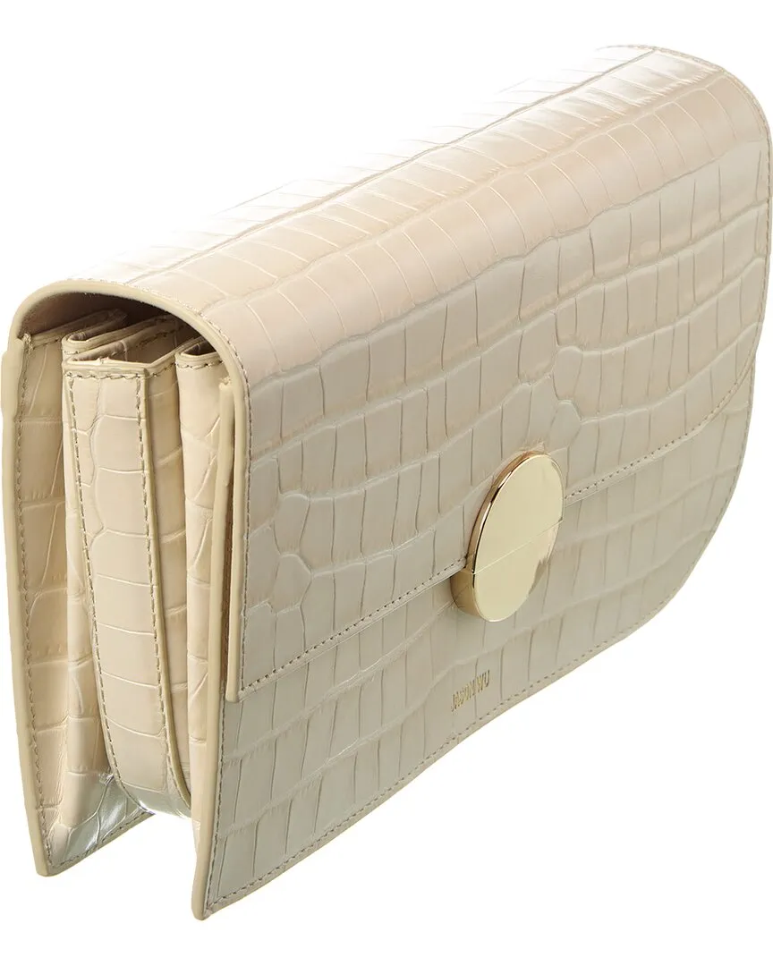 Jason Wu Croc-Embossed Leather Clutch