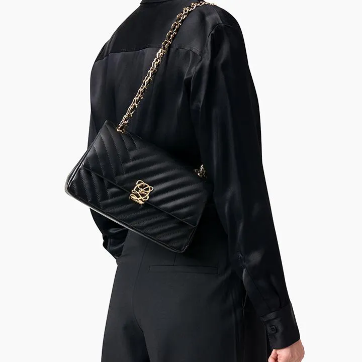 L-QUILTING One shoulder bag - Black