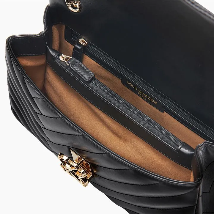 L-QUILTING One shoulder bag - Black