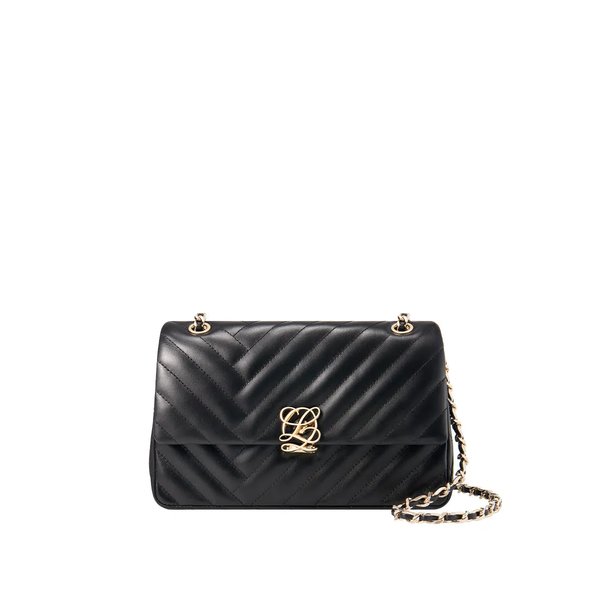 L-QUILTING One shoulder bag - Black