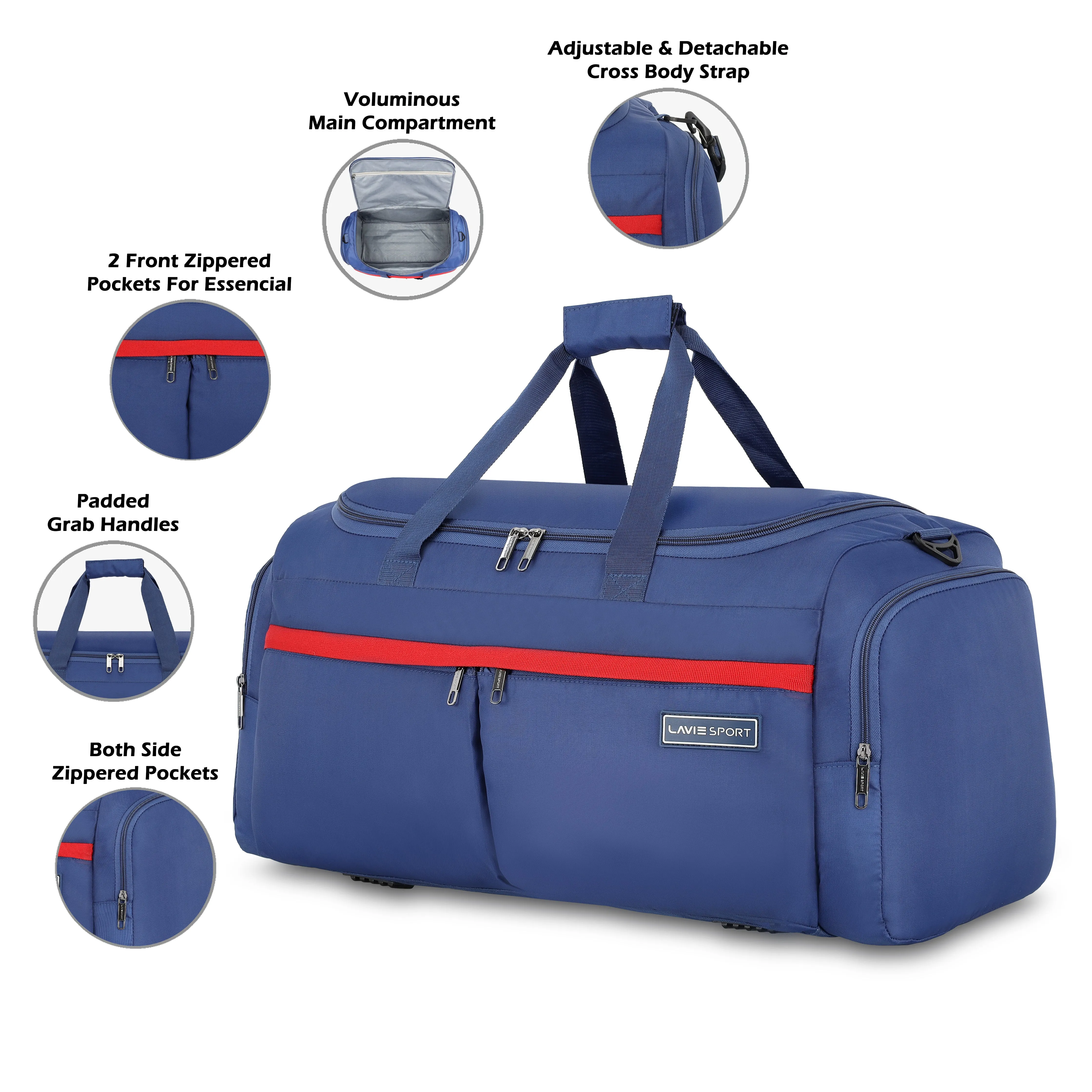 Lavie Sport Epitome 75 cms Duffle Bag For | Airbag| Duffle