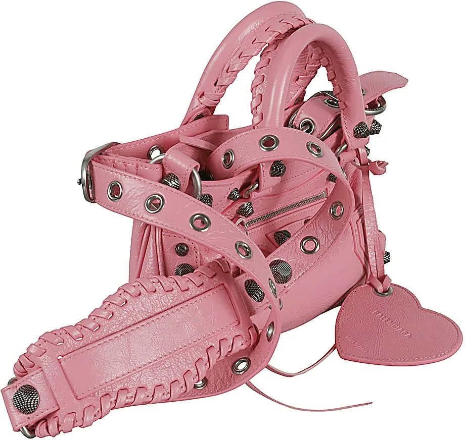 LE CAGOLE SMALL LEATHER SHOULDER BAG
