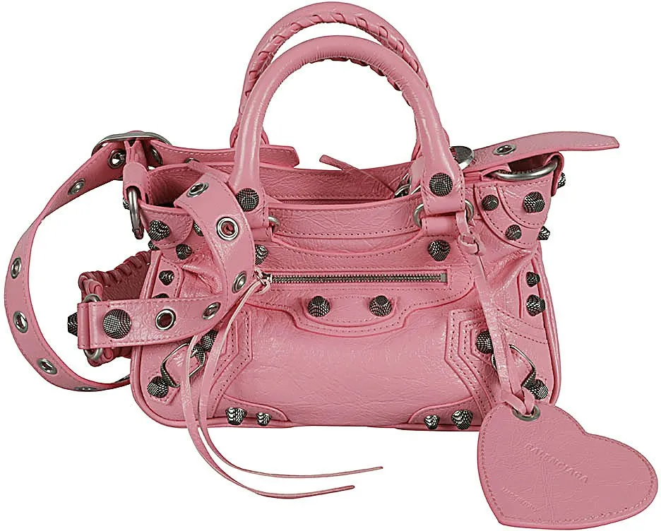 LE CAGOLE SMALL LEATHER SHOULDER BAG