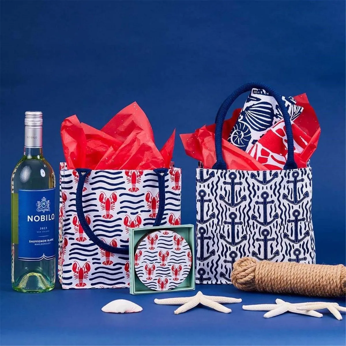 Lobster Waves Reusable Itsy Bitsy Gift Bag