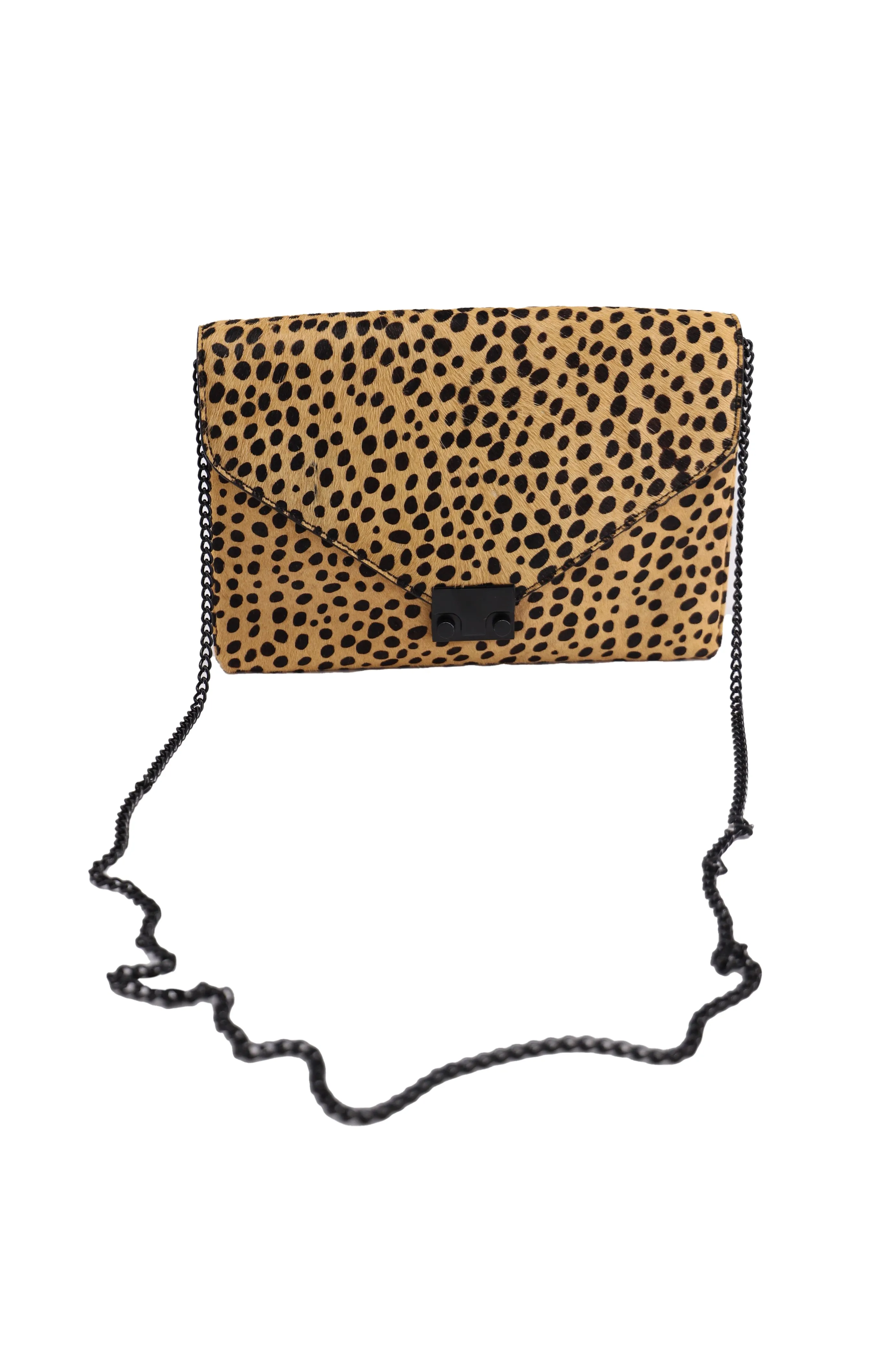 Loeffler Randall Cheetah Print Clutch in Multicolor Synthetic