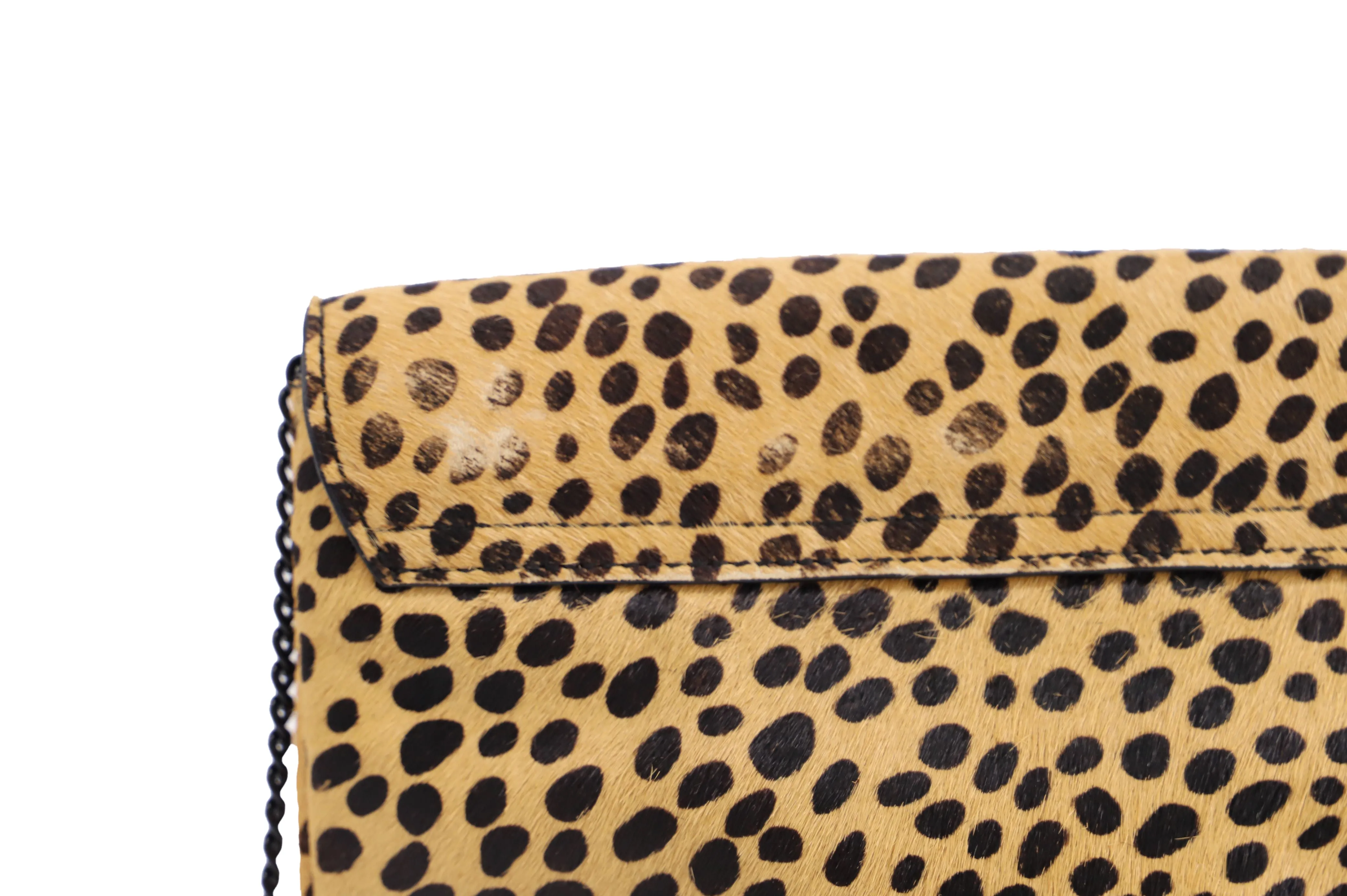 Loeffler Randall Cheetah Print Clutch in Multicolor Synthetic