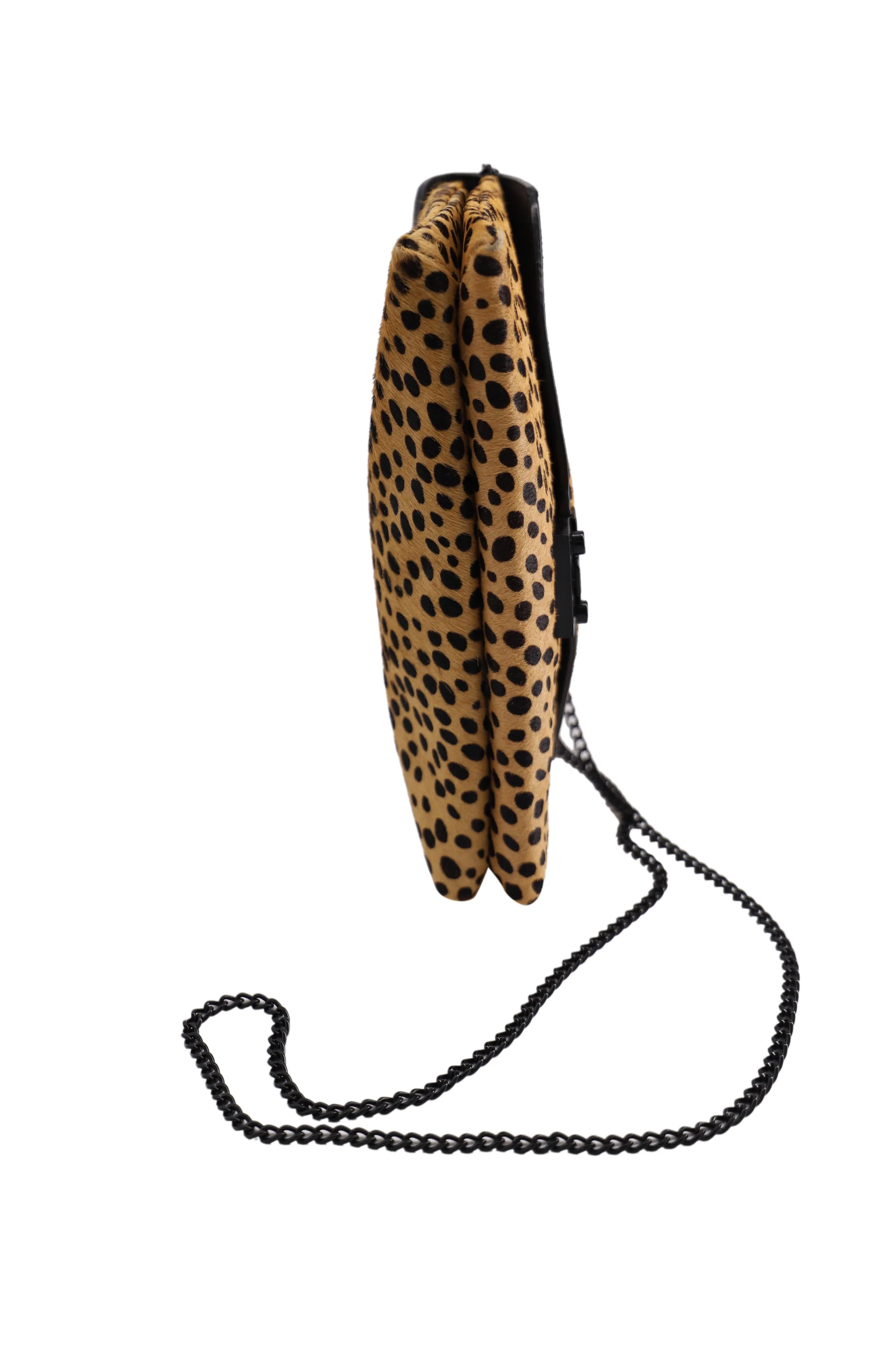 Loeffler Randall Cheetah Print Clutch in Multicolor Synthetic