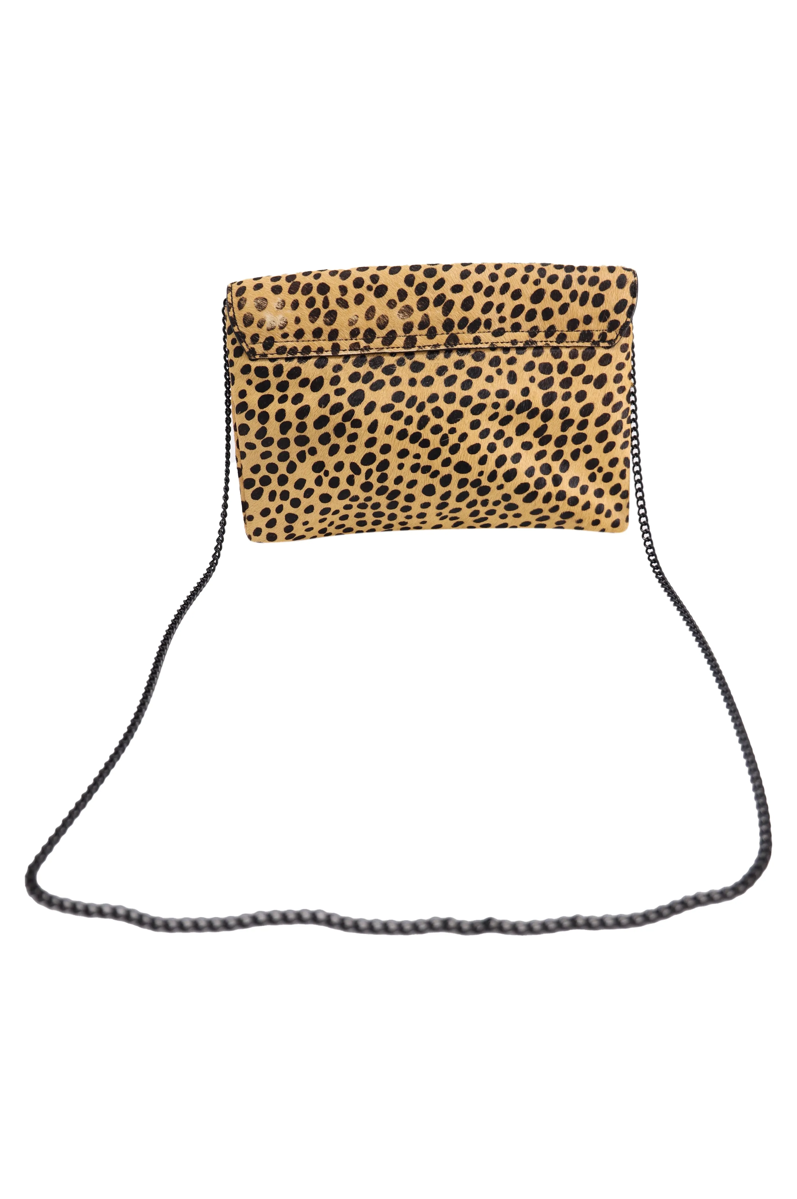 Loeffler Randall Cheetah Print Clutch in Multicolor Synthetic