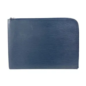 Louis Vuitton blue blue Epi Leather Clutch Bag Pochette Pouch (Pre-Owned)