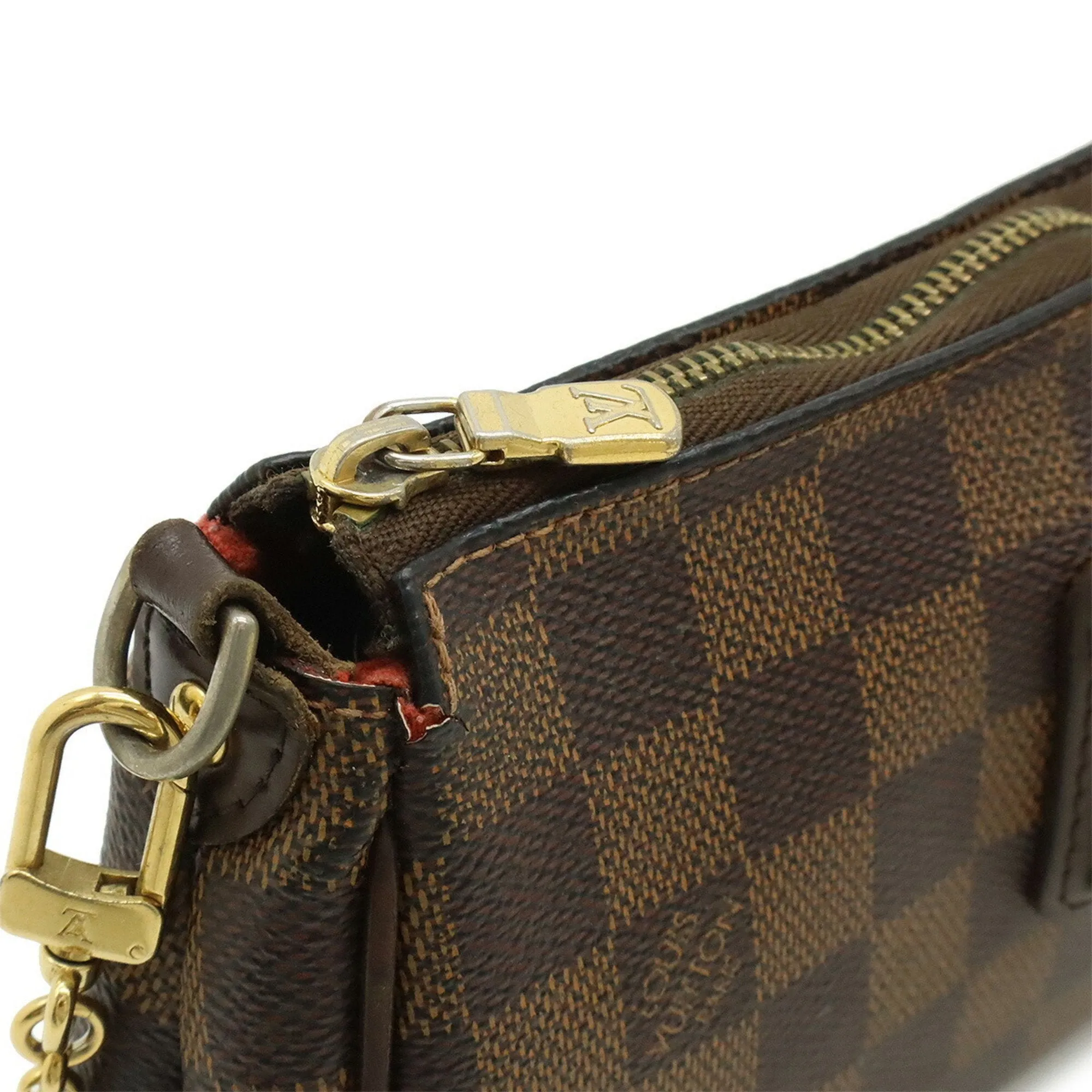 Louis Vuitton Damier Pvc Clutch Bag Shoulder Bag (Pre-Owned)