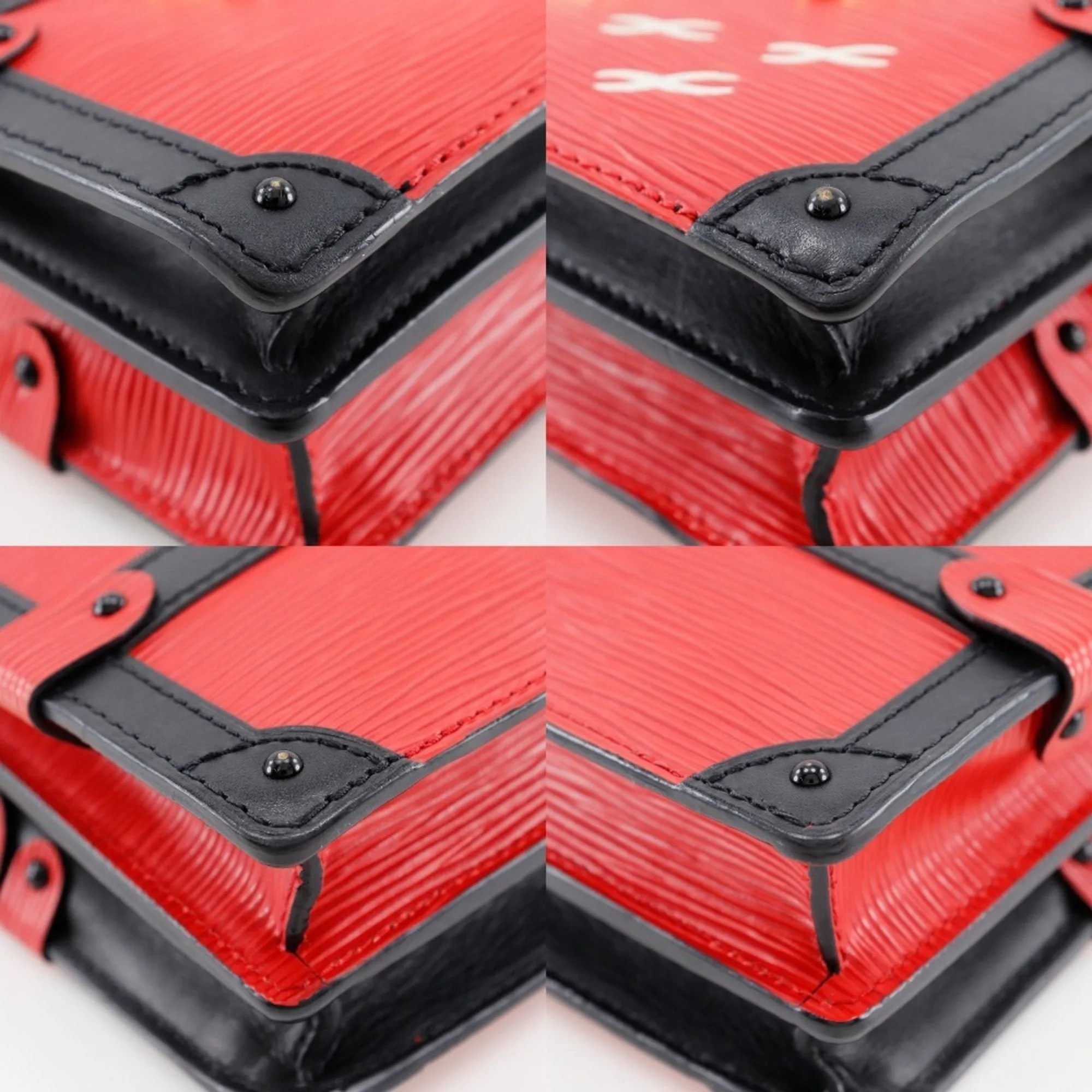 Louis Vuitton Epi Color Rouge Epi Leather Clutch Bag Shoulder Bag (Pre-Owned)