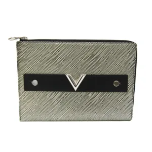 Louis Vuitton Epi Metallic Noir Epi Leather Clutch Bag (Pre-Owned)